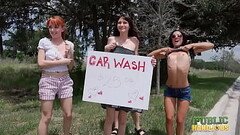 PUBLIC HANDJOBS Chloe Skyy and her hot friends and twerkin'_ at the carwash Thumb