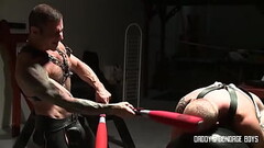 Luke Riley tied up and spanked by master Nick Moretti Thumb
