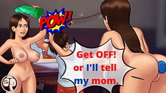 &quot_Stop beating me with that monster dildo. They are watching!&quot_ (Summertime Saga - Jenny) Thumb